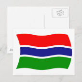 Carte postale du drapeau de la Gambie (Devant / Derrière)
