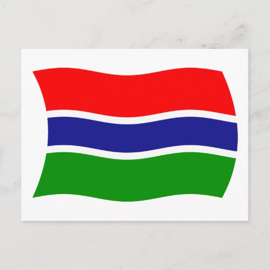 Carte postale du drapeau de la Gambie (Devant)