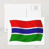 Carte postale du drapeau de la Gambie (Devant / Derrière)