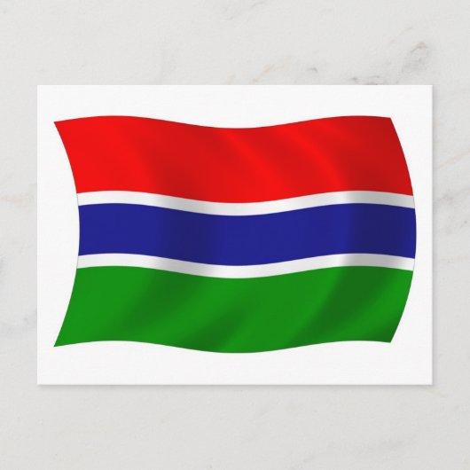 Carte postale du drapeau de la Gambie (Devant)