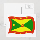 Carte postale du drapeau de la Grenade (Devant / Derrière)