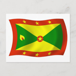 Carte postale du drapeau de la Grenade