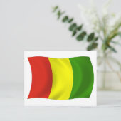 Carte postale du drapeau de la Guinée (Debout devant)