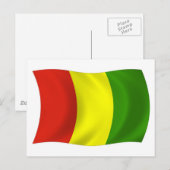 Carte postale du drapeau de la Guinée (Devant / Derrière)