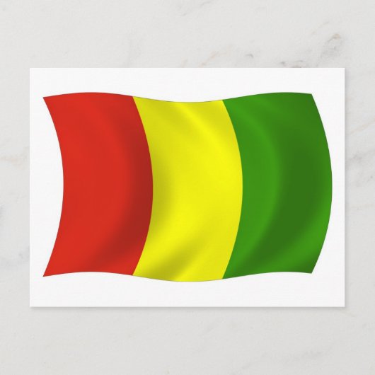 Carte postale du drapeau de la Guinée (Devant)