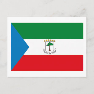 Carte postale du drapeau de la Guinée équatoriale