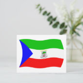 Carte postale du drapeau de la Guinée équatoriale (Debout devant)