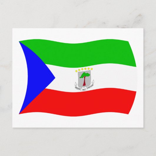 Carte postale du drapeau de la Guinée équatoriale (Devant)