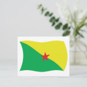Carte postale du drapeau de la Guyane française (Debout devant)