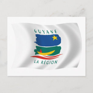 Carte postale du drapeau de la Guyane française