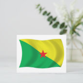 Carte postale du drapeau de la Guyane française (Debout devant)