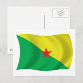 Carte postale du drapeau de la Guyane française (Devant / Derrière)