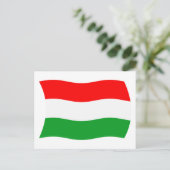 Carte postale du drapeau de la Hongrie (Debout devant)
