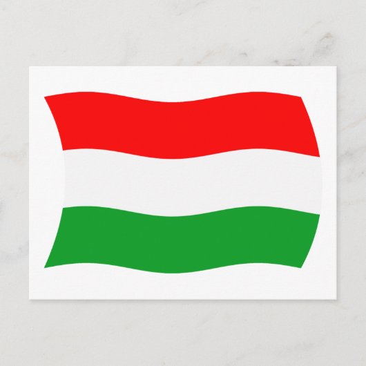 Carte postale du drapeau de la Hongrie (Devant)