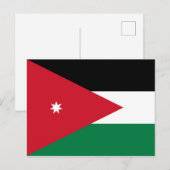 Carte postale du drapeau de la Jordanie (Devant / Derrière)