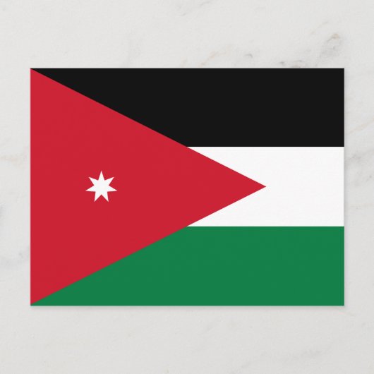 Carte postale du drapeau de la Jordanie (Devant)