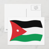 Carte postale du drapeau de la Jordanie (Devant / Derrière)