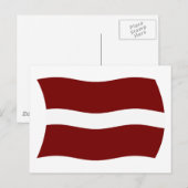 Carte postale du drapeau de la Lettonie (Devant / Derrière)