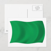 Carte postale du drapeau de la Libye (Devant / Derrière)