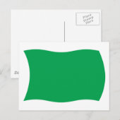 Carte postale du drapeau de la Libye (Devant / Derrière)