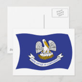 Carte postale du drapeau de la Louisiane (Devant / Derrière)