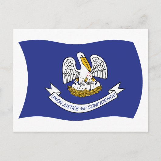 Carte postale du drapeau de la Louisiane (Devant)
