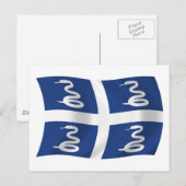 Carte postale du drapeau de la Martinique (Devant / Derrière)