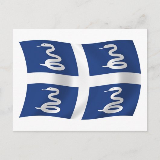 Carte postale du drapeau de la Martinique (Devant)