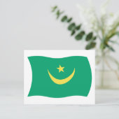 Carte postale du drapeau de la Mauritanie (Debout devant)