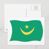 Carte postale du drapeau de la Mauritanie (Devant / Derrière)