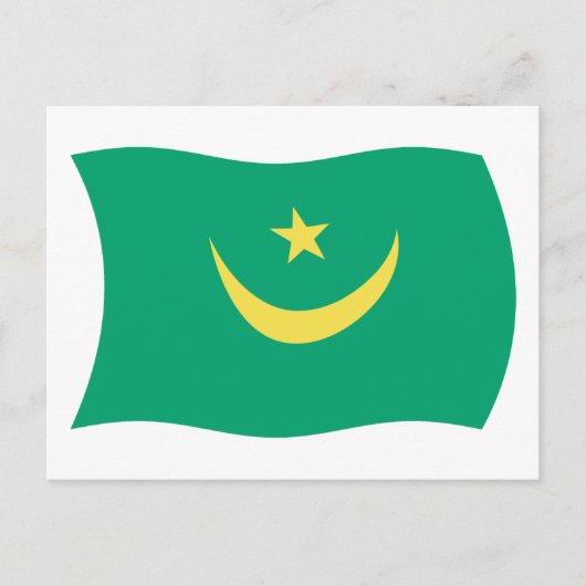 Carte postale du drapeau de la Mauritanie (Devant)