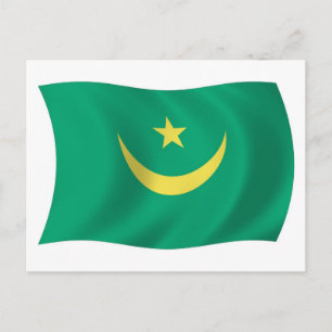 Carte postale du drapeau de la Mauritanie