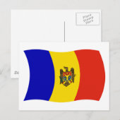 Carte postale du drapeau de la Moldavie (Devant / Derrière)
