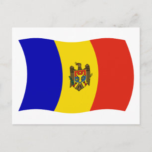 Carte postale du drapeau de la Moldavie