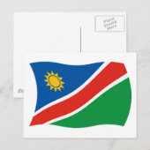 Carte postale du drapeau de la Namibie (Devant / Derrière)