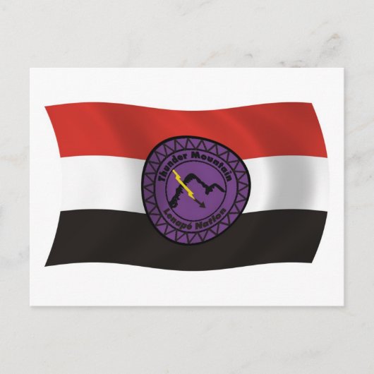 Carte postale du drapeau de la Nation Lenape de Th (Devant)
