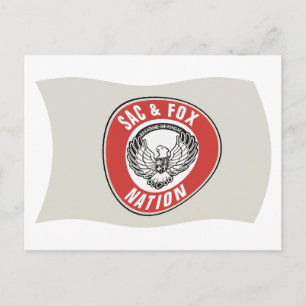Carte postale du drapeau de la Nation Sac & Fox (O