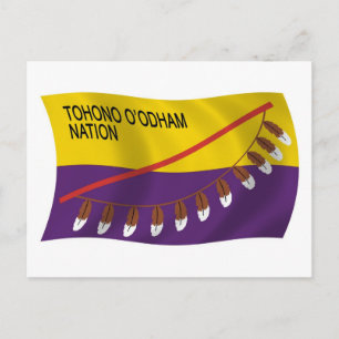 Carte postale du drapeau de la nation Tohono O'odh