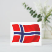 Carte postale du drapeau de la Norvège (Debout devant)