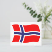 Carte postale du drapeau de la Norvège (Debout devant)