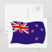 Carte postale du drapeau de la Nouvelle-Zélande (Devant / Derrière)
