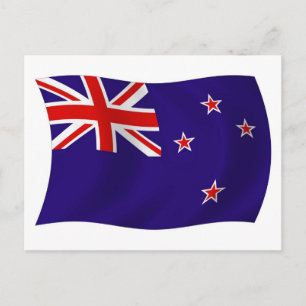 Carte postale du drapeau de la Nouvelle-Zélande