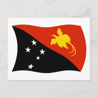 Carte postale du drapeau de la Papouasie-Nouvelle-