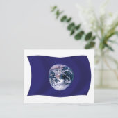 Carte postale du drapeau de la planète Terre (Debout devant)
