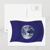 Carte postale du drapeau de la planète Terre (Devant / Derrière)