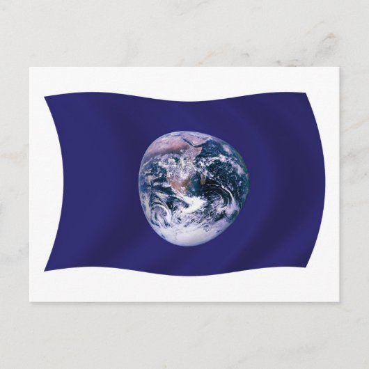 Carte postale du drapeau de la planète Terre (Devant)