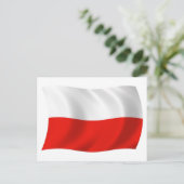 Carte postale du drapeau de la Pologne (Debout devant)