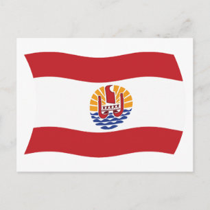 Carte postale du drapeau de la Polynésie française