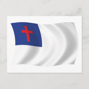 Carte postale du drapeau de la religion chrétienne