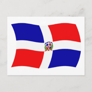 Carte postale du drapeau de la République dominica